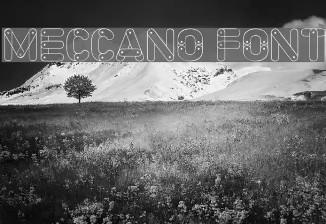 Meccano Font Example 2
