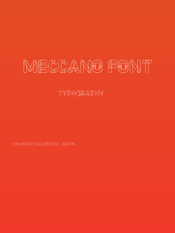 Meccano Font Poster