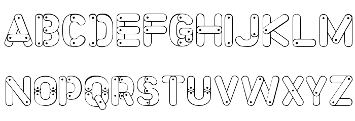 Meccano Font Font LOWERCASE