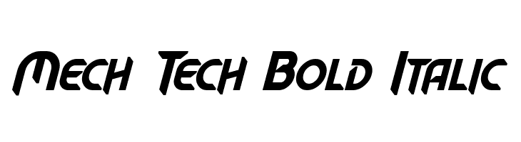 Mech Tech Bold Italic Font