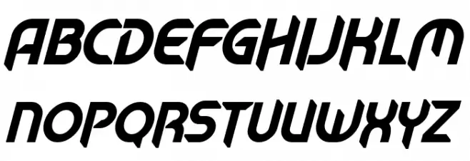 Mech Tech Bold Italic Polices MAJUSCULES