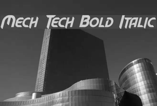 Mech Tech Bold Italic Font examples