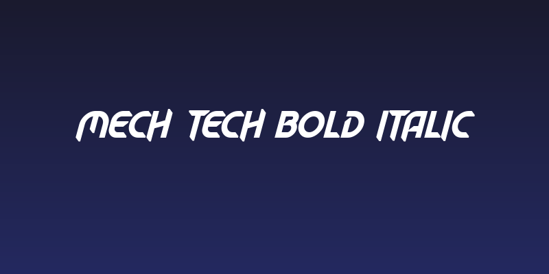Mech Tech Bold Italic Social Header