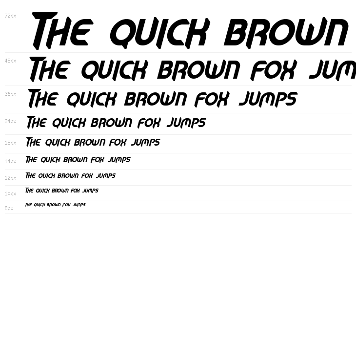 Mech Tech Bold Italic Waterfall