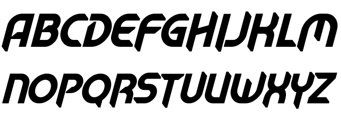 Mech Tech Bold Italic Font LOWERCASE