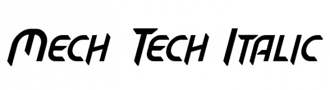 Mech Tech Italic  フリーフォントのダウンロード