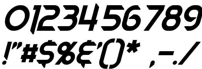 Mech Tech Italic Font OTHER CHARS