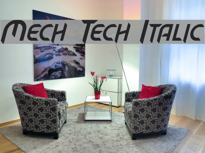 Mech Tech Italic Font examples