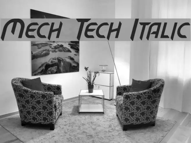 Mech Tech Italic Example 3