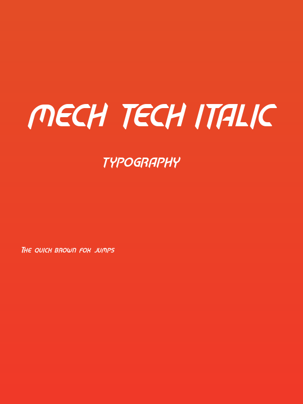 Mech Tech Italic Poster
