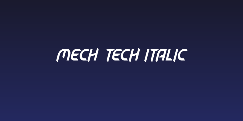 Mech Tech Italic Social Header