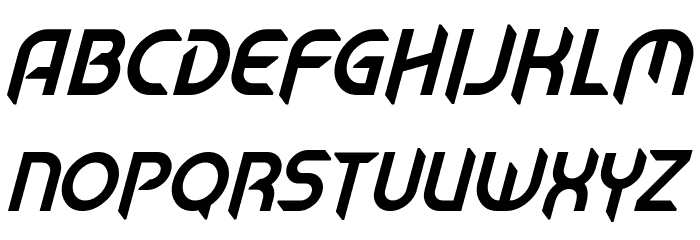 Mech Tech Italic Font LOWERCASE