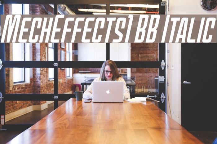 MechEffects1 BB Italic Font examples