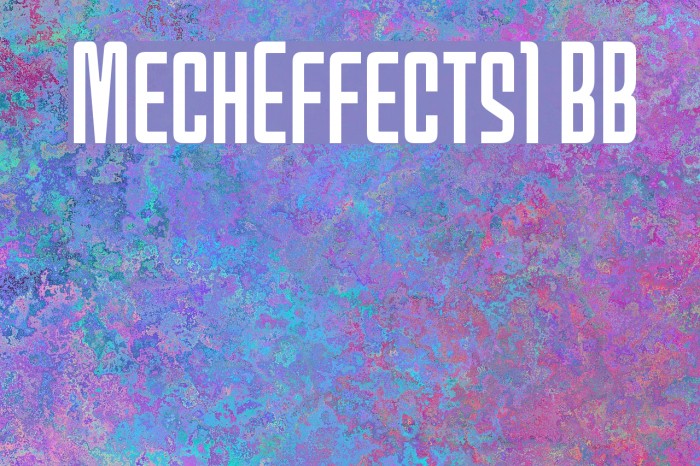 MechEffects1 BB Font examples