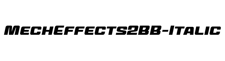 MechEffects2BB-Italic Font