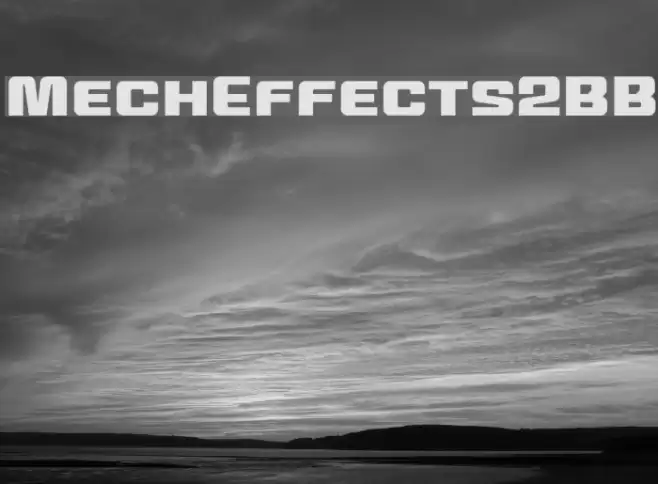 MechEffects2BB Font examples