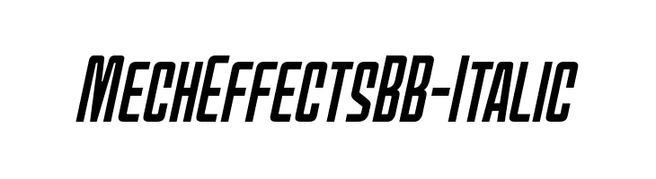 MechEffectsBB-Italic  font caratteri gratis
