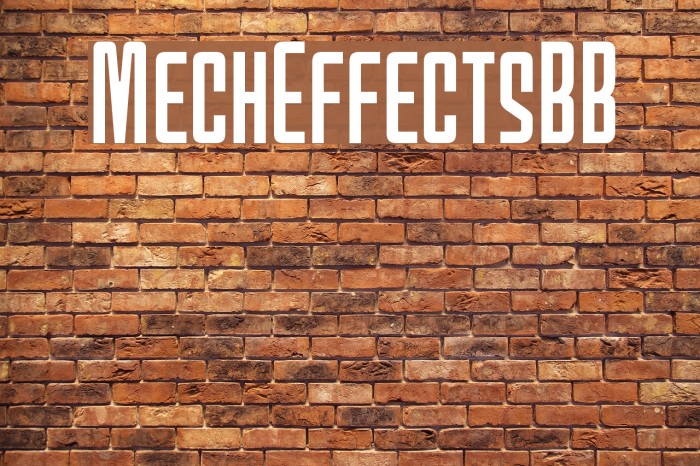 MechEffectsBB Font examples