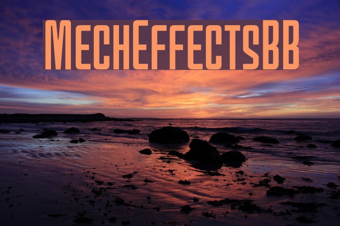 MechEffectsBB Font examples