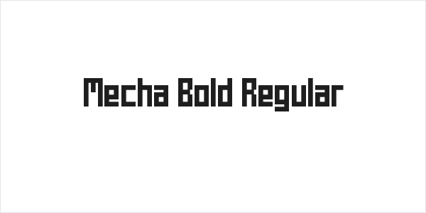 Mecha Bold Regular Logo