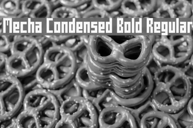 Mecha Condensed Bold Regular Fonte examples