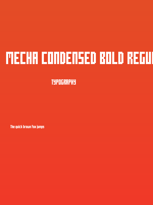 Mecha Condensed Bold Regular Poster