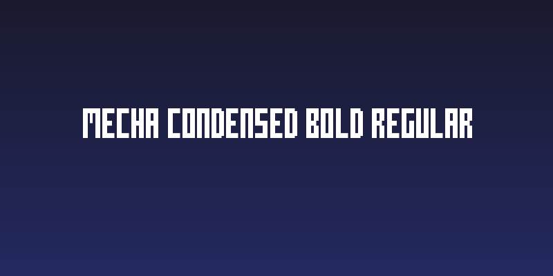 Mecha Condensed Bold Regular Social Header