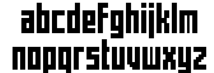 Mecha Condensed Bold Regular Font LOWERCASE