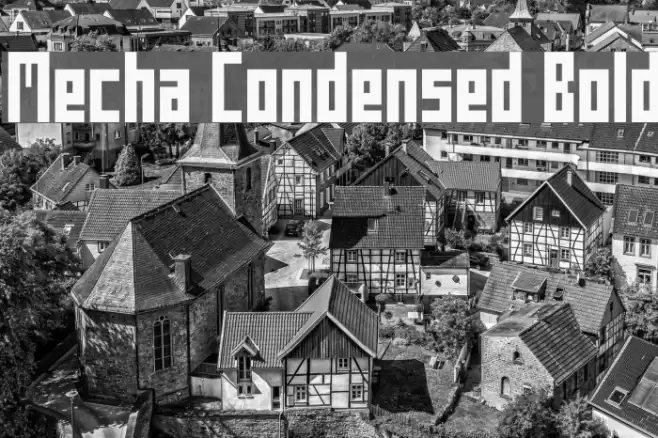 Mecha Condensed Bold Font examples