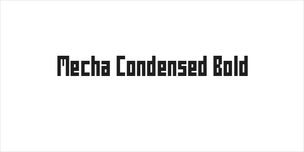 Mecha Condensed Bold Logo