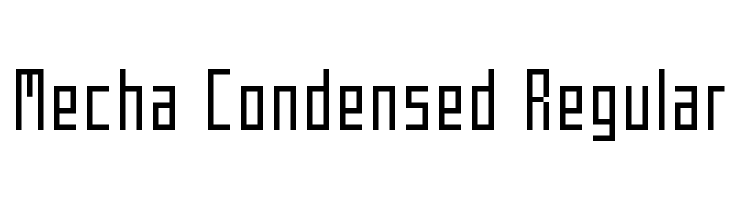Mecha Condensed Regular Font