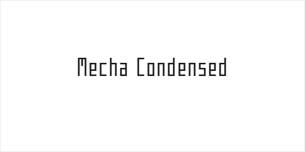Mecha Condensed Logo