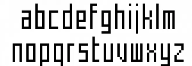 Mecha Condensed फ़ॉन्ट लोअरकेस
