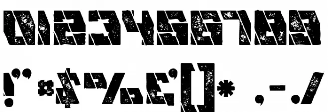 Mecha Grunge Font OTHER CHARS