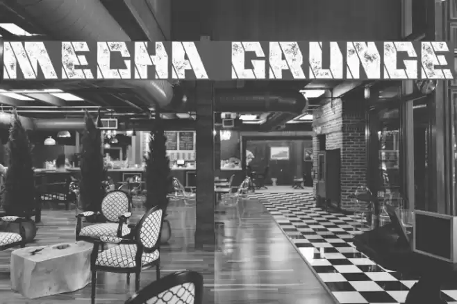 Mecha Grunge Font examples