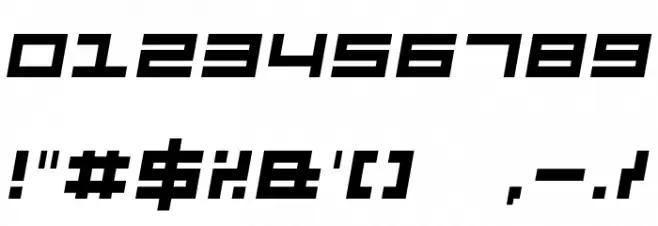 Mecha Italic Font OTHER CHARS