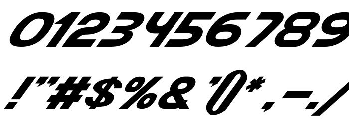 Mecha Italic Font OTHER CHARS