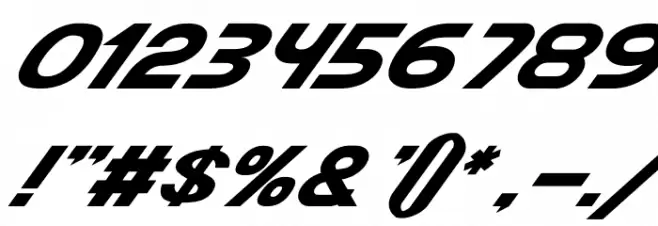 Mecha Italic Font OTHER CHARS
