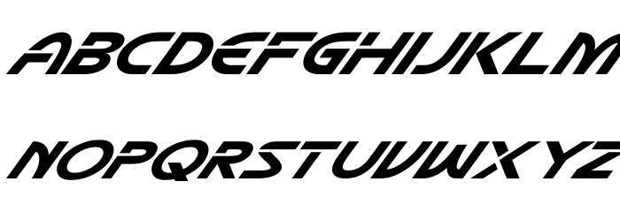 Mecha Italic Font LOWERCASE