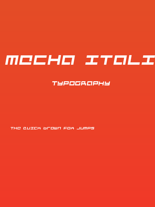 Mecha Italic Poster