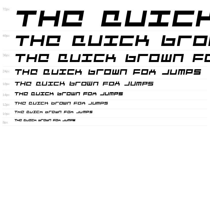 Mecha Italic Waterfall