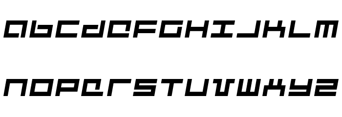 Mecha Italic Font LOWERCASE
