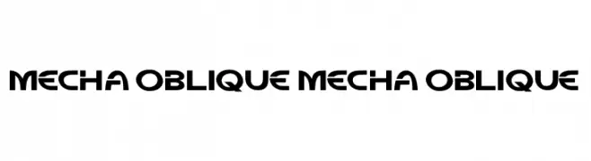 Mecha Oblique Mecha Oblique  フリーフォントのダウンロード
