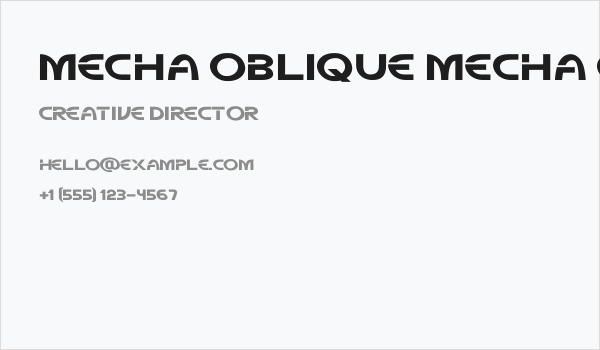 Mecha Oblique Mecha Oblique Business Card