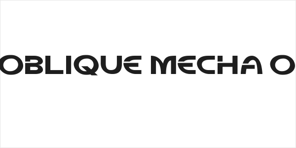 Mecha Oblique Mecha Oblique Logo