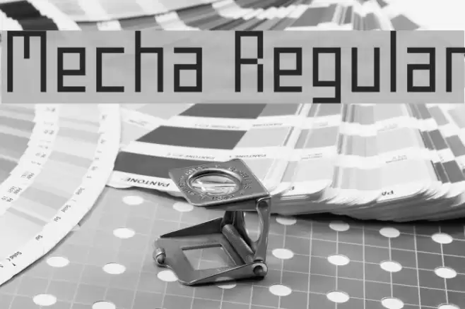 Mecha Regular Fonte examples