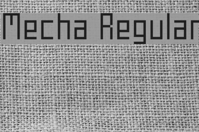 Mecha Regular Fonte examples