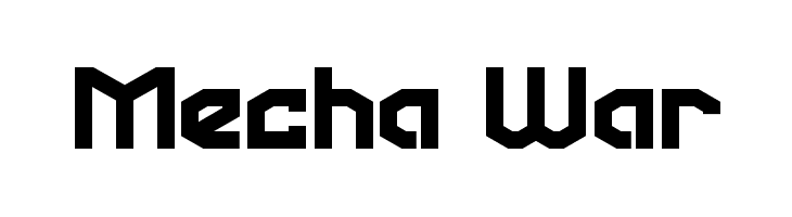 Mecha War  フリーフォントのダウンロード