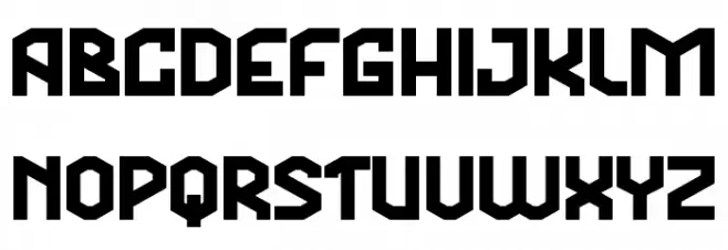 Mecha War Schriftart Groß