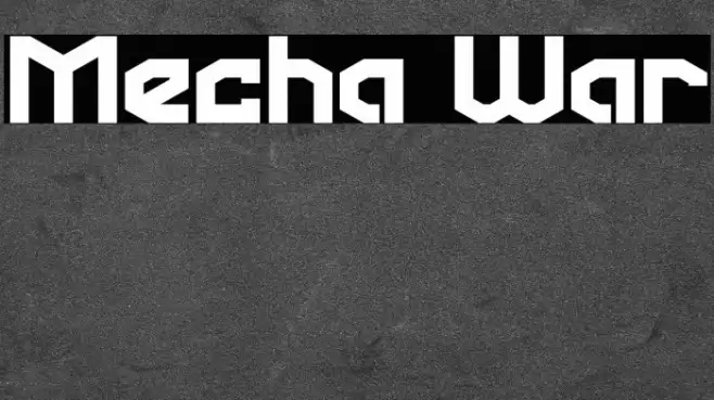 Mecha War Fonte examples